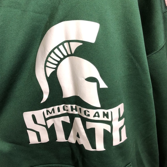 Michigan State Mens large sweatshirt/hoodie sports wear green color - Picture 2 of 8